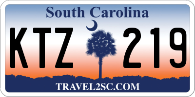 SC license plate KTZ219
