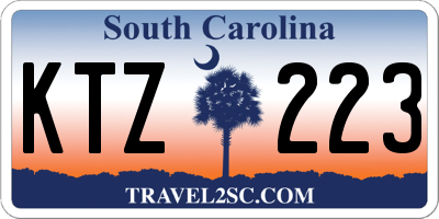 SC license plate KTZ223