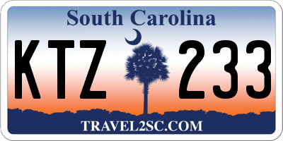 SC license plate KTZ233