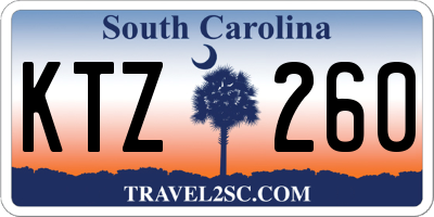 SC license plate KTZ260