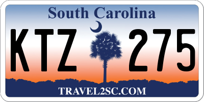 SC license plate KTZ275