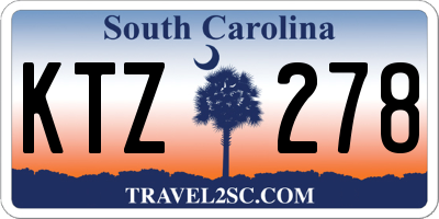 SC license plate KTZ278