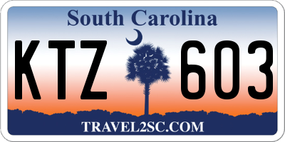 SC license plate KTZ603