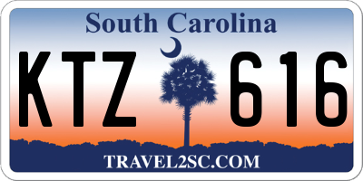 SC license plate KTZ616