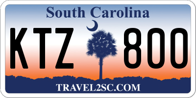 SC license plate KTZ800
