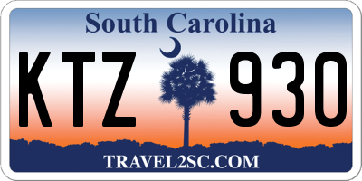 SC license plate KTZ930