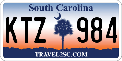 SC license plate KTZ984