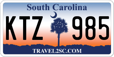 SC license plate KTZ985