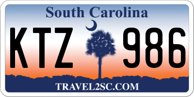 SC license plate KTZ986