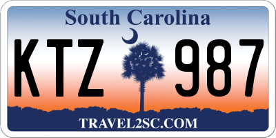 SC license plate KTZ987