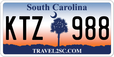 SC license plate KTZ988