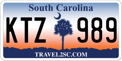 SC license plate KTZ989