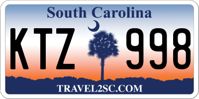 SC license plate KTZ998