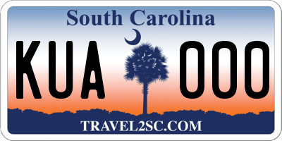 SC license plate KUA000