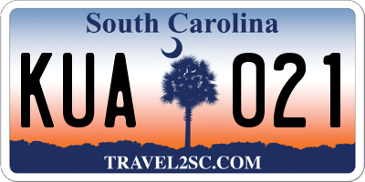 SC license plate KUA021