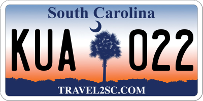 SC license plate KUA022