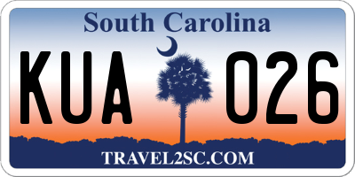 SC license plate KUA026