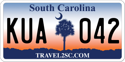 SC license plate KUA042