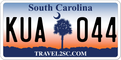 SC license plate KUA044