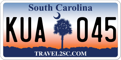 SC license plate KUA045