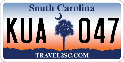 SC license plate KUA047
