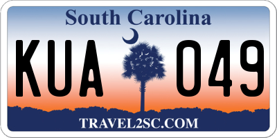 SC license plate KUA049