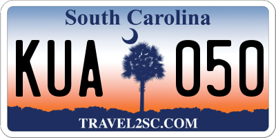 SC license plate KUA050