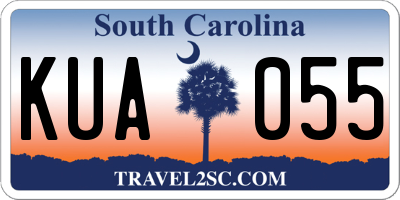 SC license plate KUA055