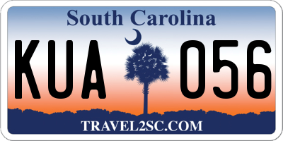 SC license plate KUA056