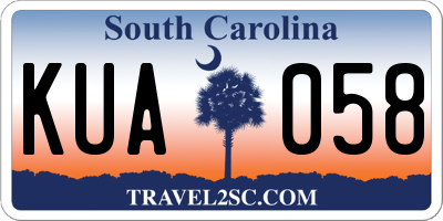 SC license plate KUA058