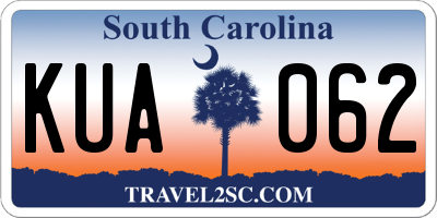 SC license plate KUA062