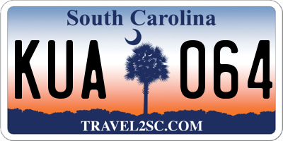 SC license plate KUA064
