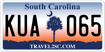 SC license plate KUA065