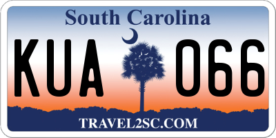 SC license plate KUA066