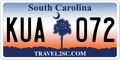 SC license plate KUA072