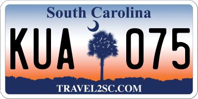 SC license plate KUA075