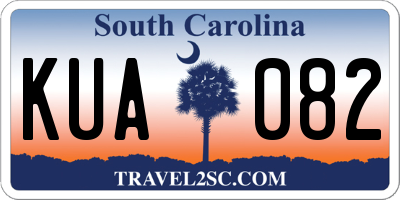 SC license plate KUA082