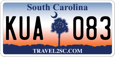 SC license plate KUA083