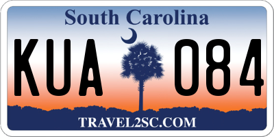 SC license plate KUA084