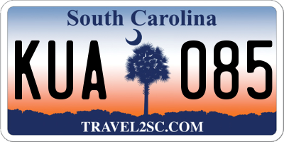 SC license plate KUA085