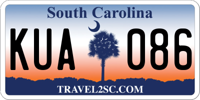 SC license plate KUA086