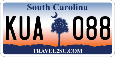 SC license plate KUA088