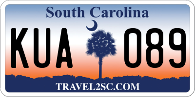 SC license plate KUA089