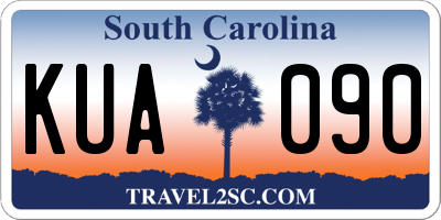 SC license plate KUA090