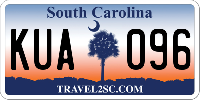 SC license plate KUA096