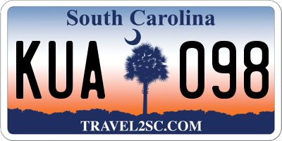 SC license plate KUA098