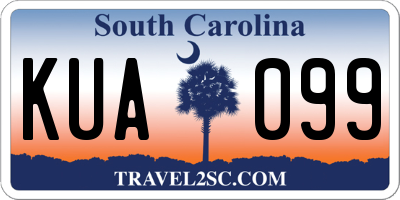 SC license plate KUA099