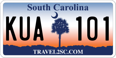 SC license plate KUA101