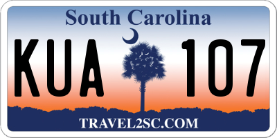 SC license plate KUA107