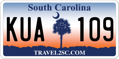 SC license plate KUA109